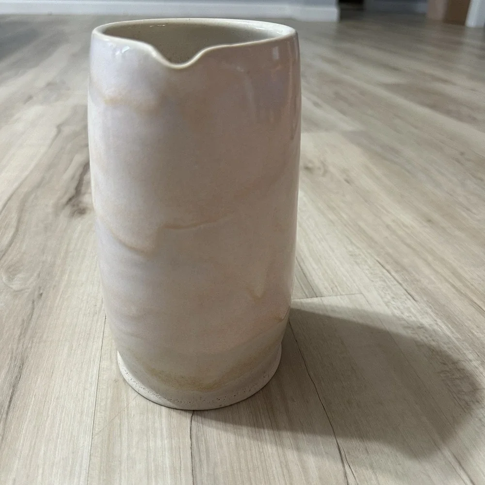 Alissa Goss Pottery Lot Of 2 Vase‎ Jar Pitcher - Honey Glaze Fast Shipping
